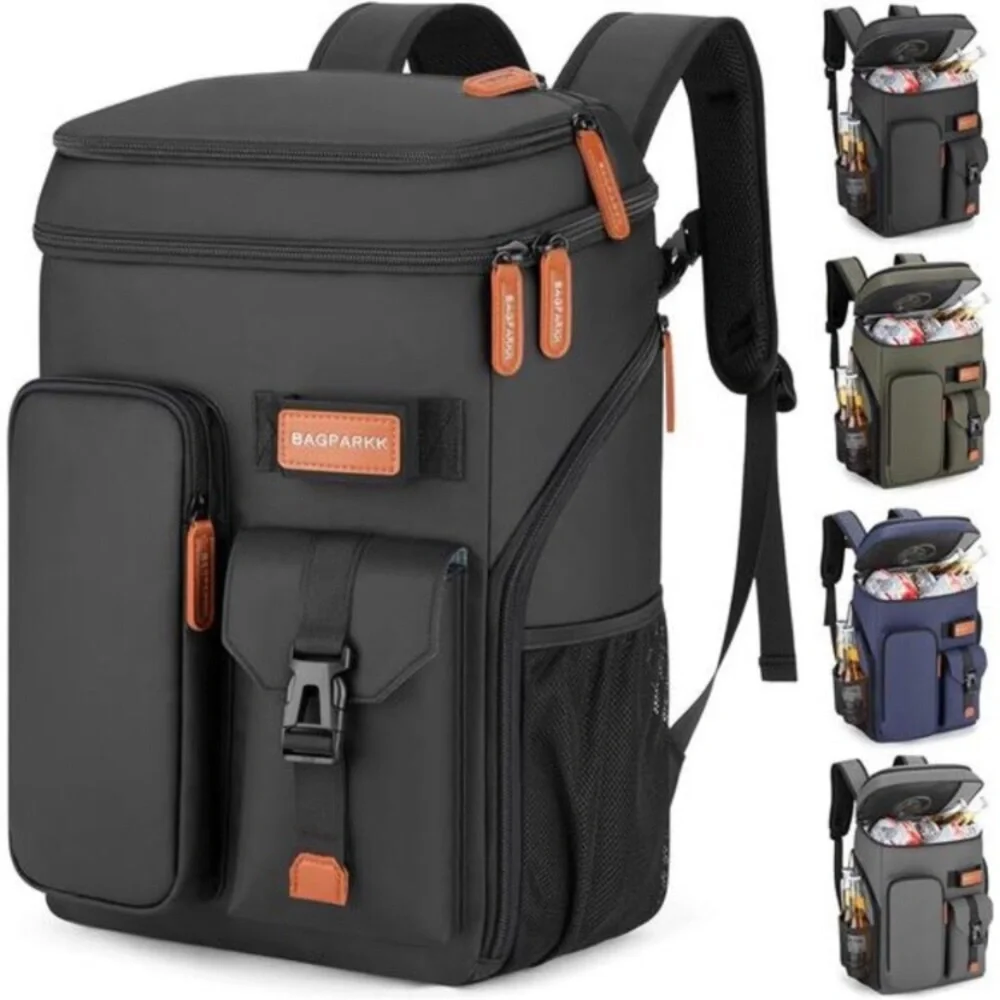 Insulated Cooler Backpack,33/45 Cans Multifunctional Double Deck Leakproof